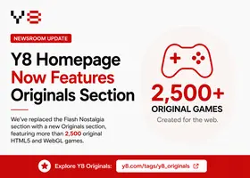 Y8 Homepage Now Features Originals Section