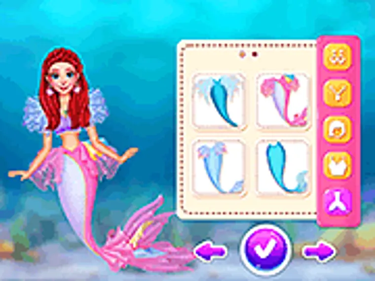 open lace back dress Mermaid Princess Love Story Dress Up & Salon Game main image 1