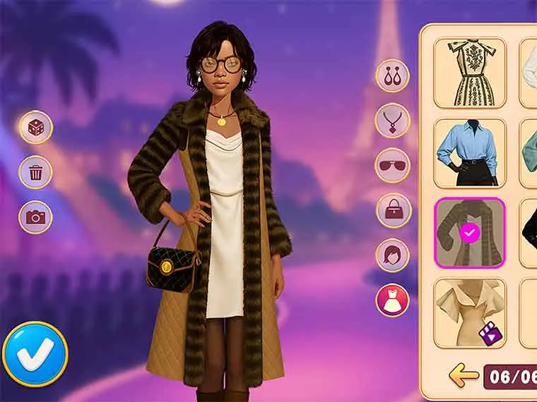 green emerald velvet dress Paris Girls - Girl Games