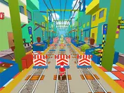 Xmas Santa Surfer Running