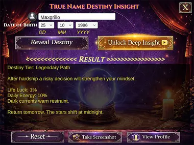 True Name Destiny Insight