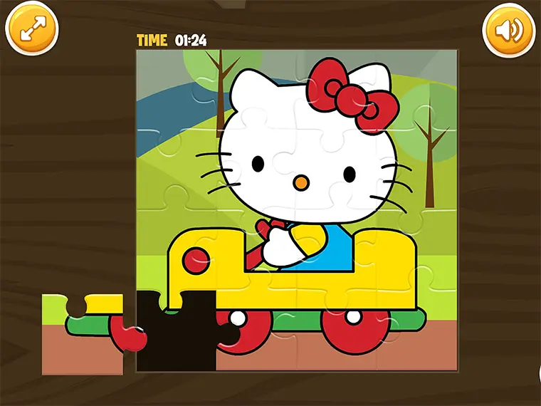 Hello Kitty Car Jigsaw
