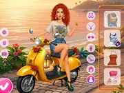 Besties Sunset Scooter Rider