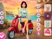 Besties Sunset Scooter Rider