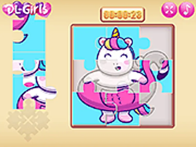 Cute Rainbow Unicorn Puzzles
